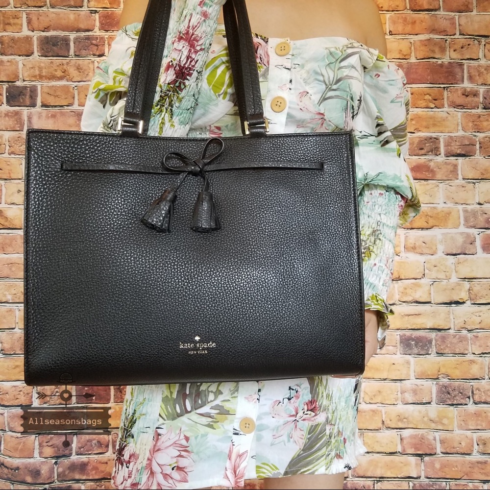 Kate spade Hayes large tote black leather bag - Picture 3 of 8